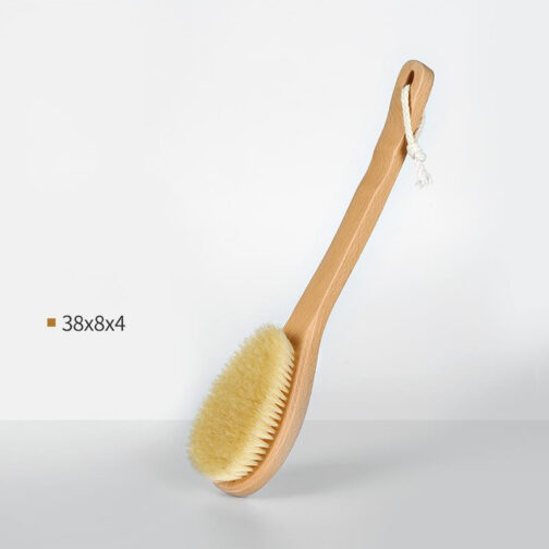 Bristle Brush Bath Brush - Exfoliate & Massage with Pig Hair & Solid Wood - Image 7