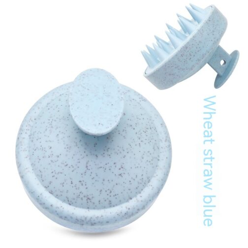 Fashion Massage Soft Rubber Shampoo Brush – ABS Wheat Straw, 4 Colors - Image 9