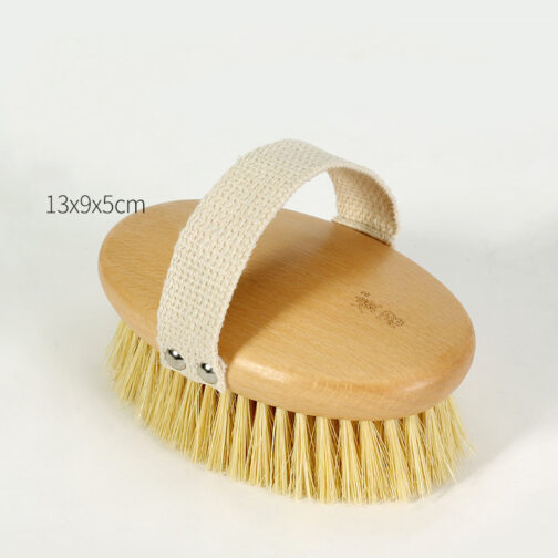Bristle Brush Bath Brush - Exfoliate & Massage with Pig Hair & Solid Wood - Image 8