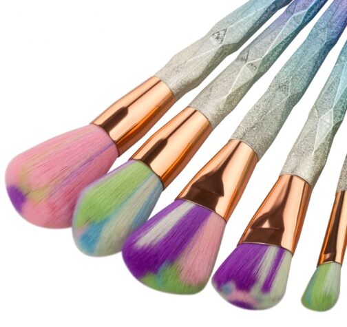 7-Piece Diamond Makeup Brush Set – Professional Nylon Brushes for Flawless Makeup - Image 8