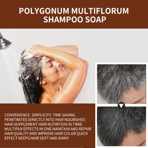 Shampoo Soap Polygonum Multiflorum Repair Natural – Ginseng & Ginger for Healthy Hair (100g) - Image 4