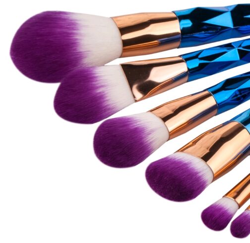 7-Piece Diamond Makeup Brush Set – Professional Nylon Brushes for Flawless Makeup - Image 9
