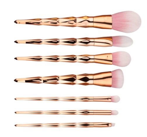7-Piece Diamond Makeup Brush Set – Professional Nylon Brushes for Flawless Makeup - Image 2