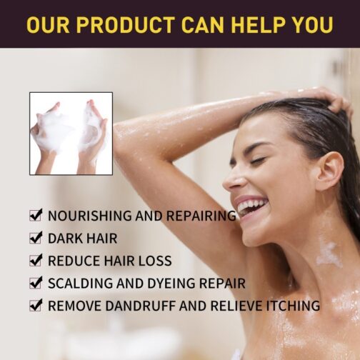 Polygonum Multiflorum Black Repair Soft Shampoo – Moisturizing & Nourishing for Healthy Hair - Image 3