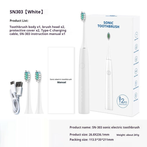 Smart Waterproof Electric Toothbrush – 5 Gears, USB Charging, IPX7 - Image 4