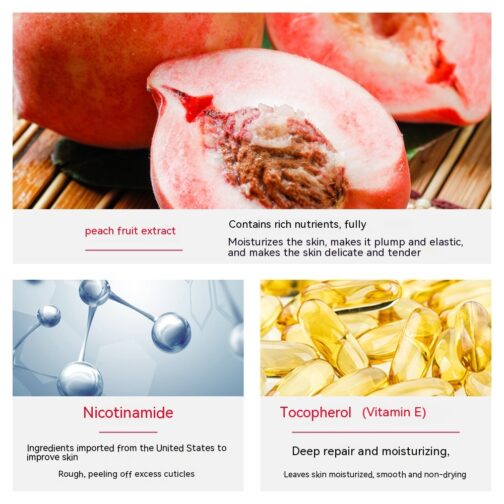 Peach Lactic Acid Bacteria Vitamin E Body Lotion – Moisturizing & Mild - Image 4