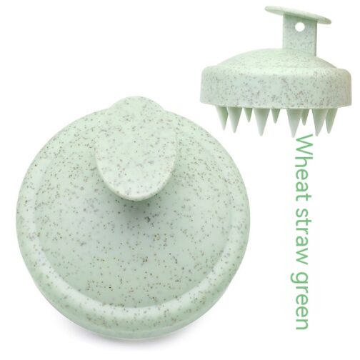 Fashion Massage Soft Rubber Shampoo Brush – ABS Wheat Straw, 4 Colors - Image 2