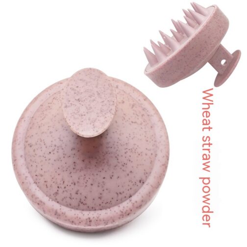 Fashion Massage Soft Rubber Shampoo Brush – ABS Wheat Straw, 4 Colors - Image 8